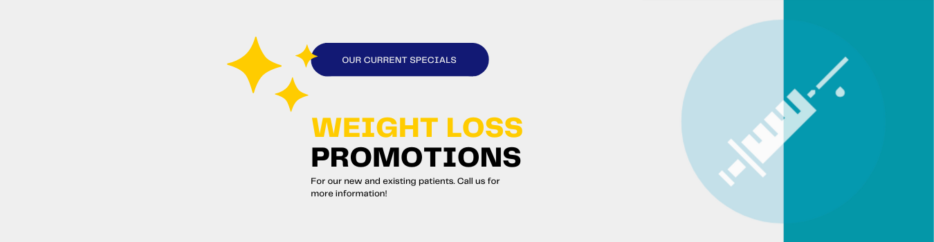 Weight Loss promotions and deals banner for new results medical weight loss in mesa and scottsdale AZ