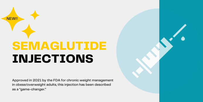 Semaglutide weight loss injection promotion.